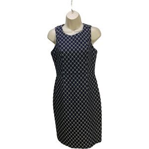 Banana Republic Sheath Sleeveless Dress Petite Size 6P Womens Blue Lined Zip